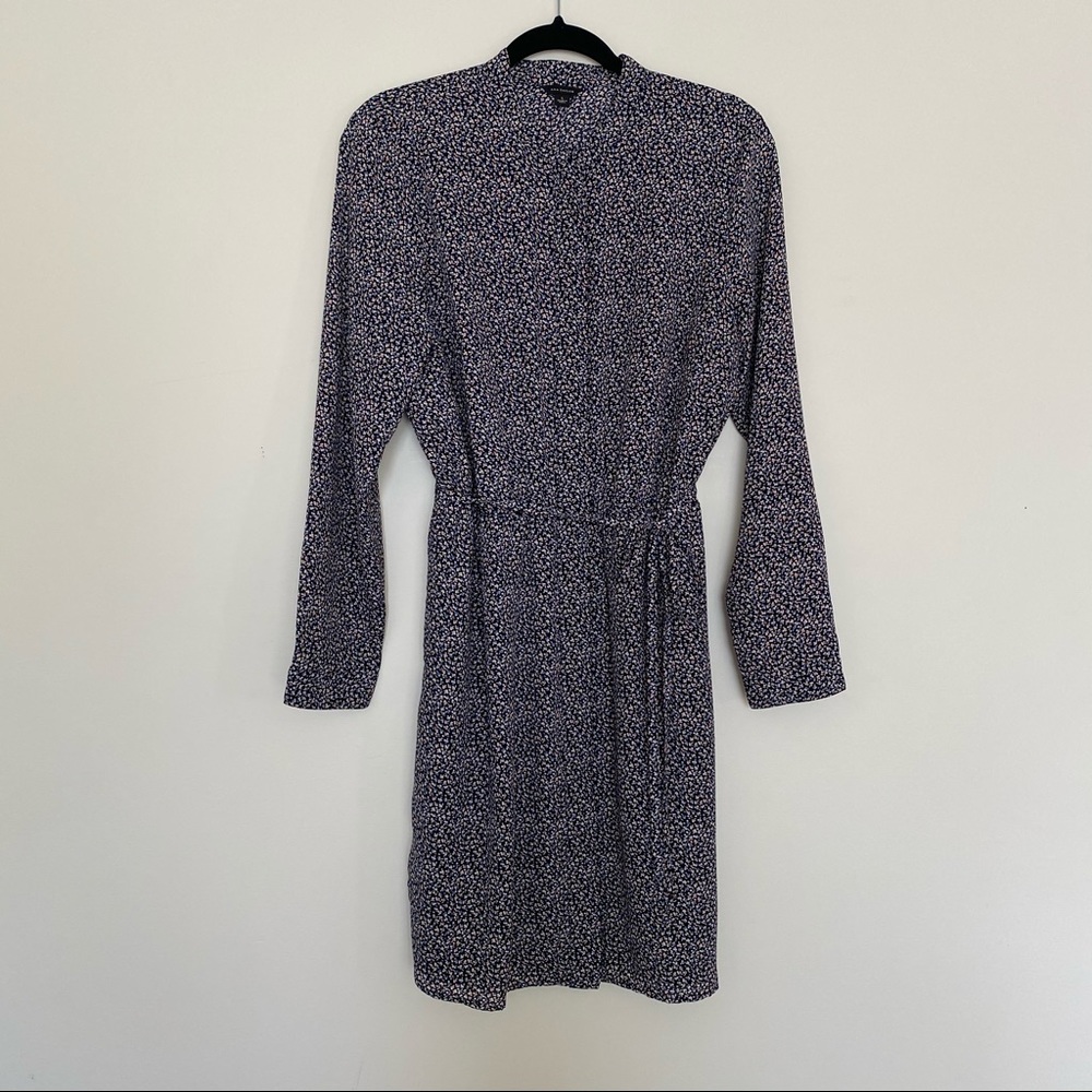 Ann Taylor - Ditsy Print Shirt Dress - Size Large